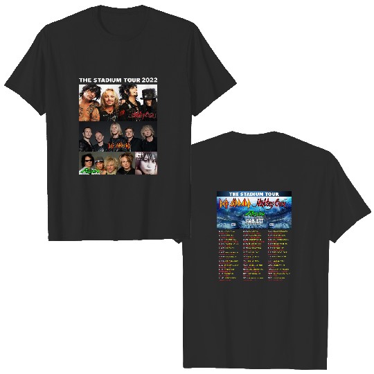 The Stadium Tour Def Leppard Motley Crue Poison Joan Jett & the Blackhearts T-Shirt, The Stadium Tour 2022