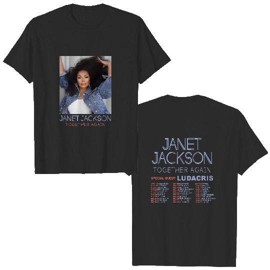Janet Jackson Together Again TOUR 2023 World Tour Double Sided T-Shirt