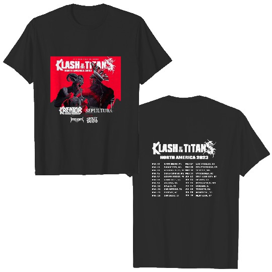 Kreator & Sepultura - Klash of the Titans North America 2023 Tour T-shirt, Music Band 2023