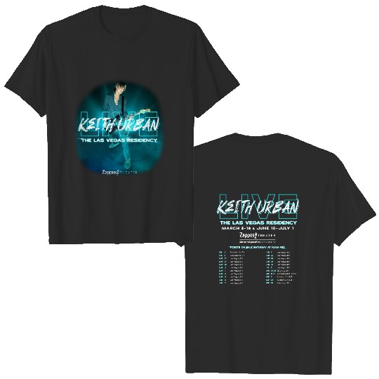 Discover Keith Urban Tour 2023 The Las Vegas Residency Tour 2023 2 side Double Sided T Shirts