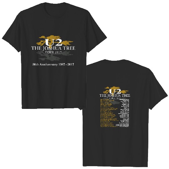 U2 30th Anniversary The Joshua Tree Tour Black T-Shirt