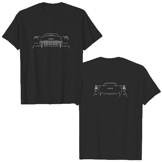 front/back - 1955 Bel Air - stencil, white - Bel Air - T-Shirt