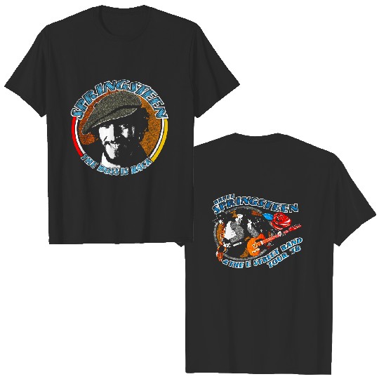 1978 Bruce Springsteen The Boss is Back Front and Back Print T Shirt