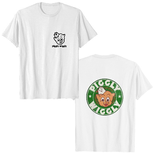 1970s Piggly Wiggly Shirt - BACK Print Retro Aesthetic Porky TShirt - Gas Station Unisex Shirt