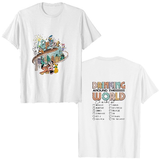 Retro Disney Epcot World Tour Shirt, Vintage Epcot Shirt, Drinking Around The World, Disney Epcot 1928, Family Matching Shirt