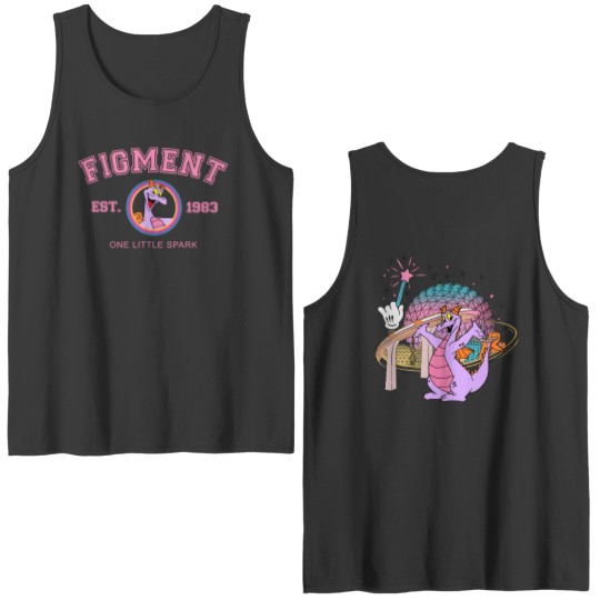 Disney Figment Two Sides Double Sided Tank Tops, Epcot Figment Double Sided Tank Tops, Figment One Little Spark Double Sided Tank Tops