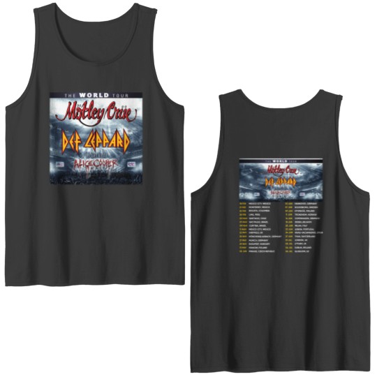 Def Leppard x Motley Crue World Tour 2023 Concert Double Sided Tank Tops