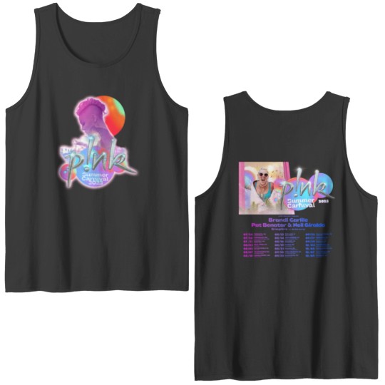Pink Summer Carnival 2023 Double Sided Tank Tops, Summer Carnival, Pink Tour 2023, Pink Tour, Pink On Tour Double Sided Tank Tops