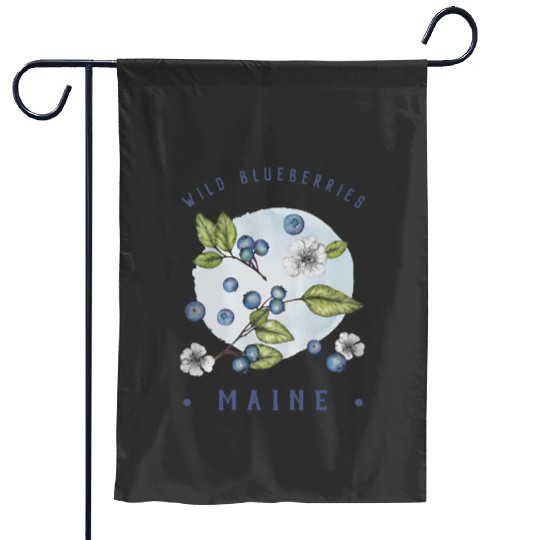 Maine Wild Blueberries Garden Flags