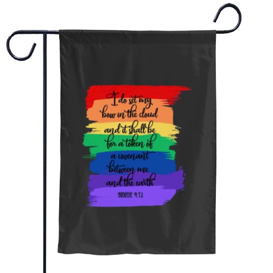 Christian rainbow Garden Flags, Old testament Garden Flags, Take back the rainbow,