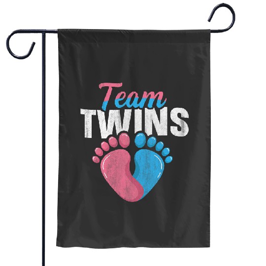 Team Twins Quote for a Gender Reveal Twin Mom and Twin Dad Garden Flags