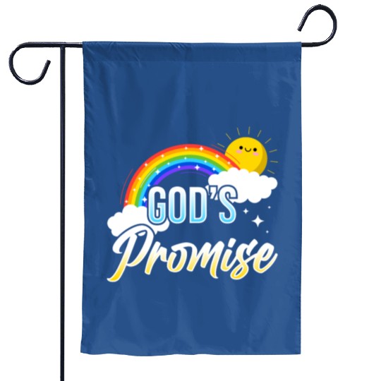 God's Promise a Rainbow Christian Saying Garden Flags