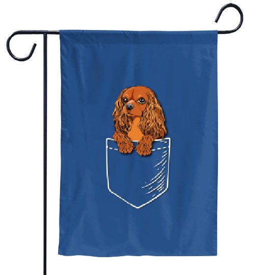 Ruby Cavalier King Charles Spaniel Garden Flags