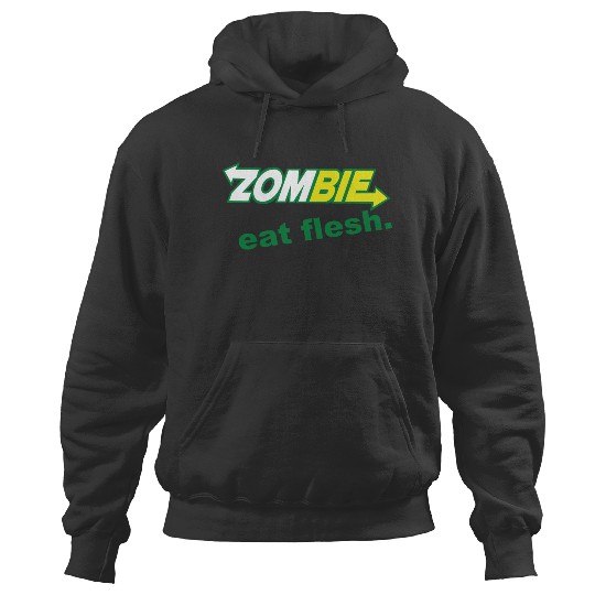 Discover Zombie Eat Flesh Funny Subway Parody Mens Black Pr