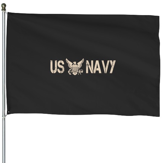 US Navy Vintage Basic House Flags Navy U.S. Military House Flags Naval Veteran Sailor - Navy - House Flags