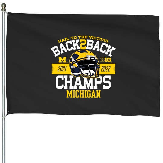 Discover Michigan Big Ten Championship House Flags, Michigan Hail To The Victors 2021 2022 House Flags