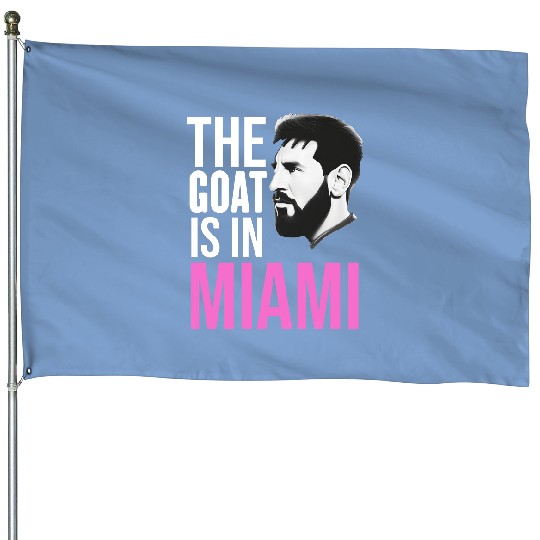 Lionel Messi Inter Miami FC House Flags - The GOAT is in Miami jersey