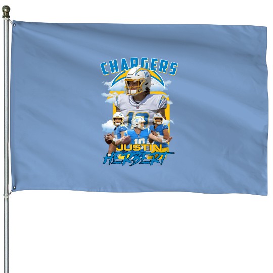 Discover Breiden Fehoko Chargers Justin Herbert House Flags