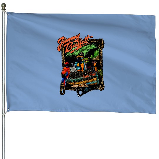 Jimmy Buffett 2023 Tour House Flags, Jimmy Buffett Vintage House Flags