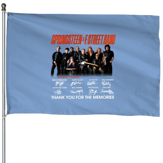 Discover Springsteen And E Street Band 2023 Tour Signatures House Flags, Music Tour 2023 House Flags, E Street Band House Flags