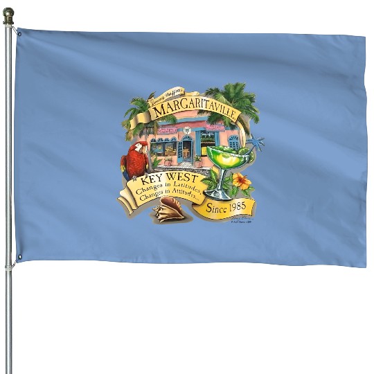 Jimmy Buffett Margaritaville House Flags, Yellow Haze Jimmy Buffett House Flag, Margaritaville House Flag