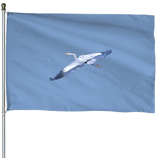 Great Blue Heron, Blue Heron, Bird Flying, Audubon House Flags