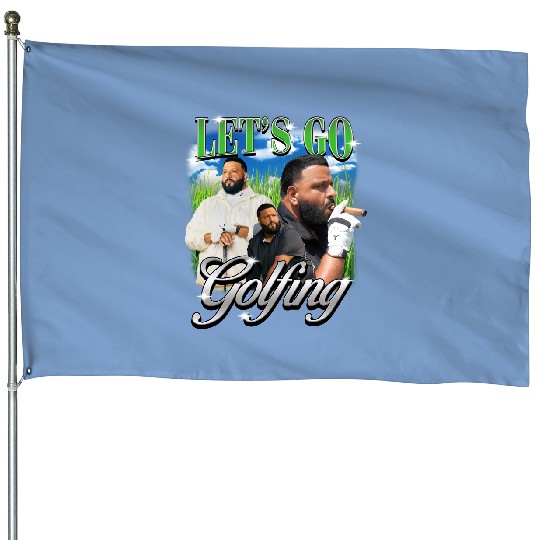 Lets Go Golfing DJ Khaled House Flags, Dj Khaled Fan House Flags, DJ Khaled House Flags