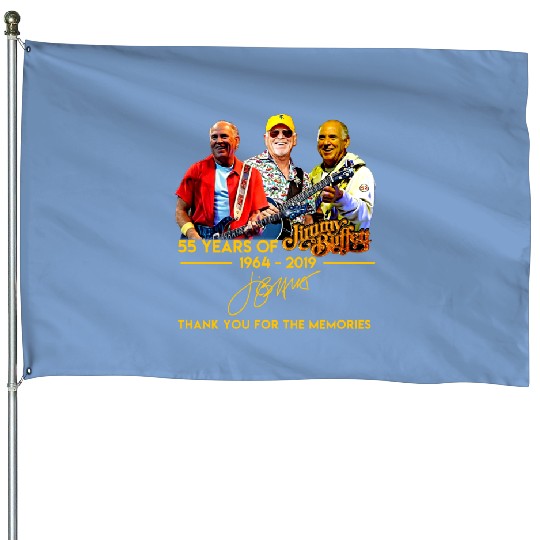 55-Years-Of-Jimmy-Buffett Music Band - Metal Music Band House Flags For Men- Singer House Flags For Women House Flags