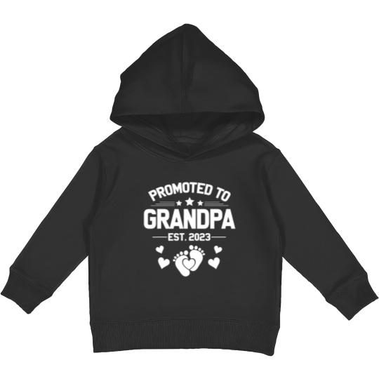 mens 1st time grandpa est 2023 new first grandpa 2023 fathers day Kids Pullover Hoodies