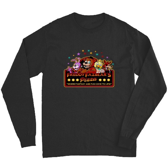 Five Nights at Freddy's Freddy Fazbear's Pizza FNAF logo Long Sleeves