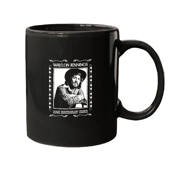 Discover Ramblin' Man/Waylon Jennings - Retro Style Fan Design - Waylon Jennings - Crewneck Mugs