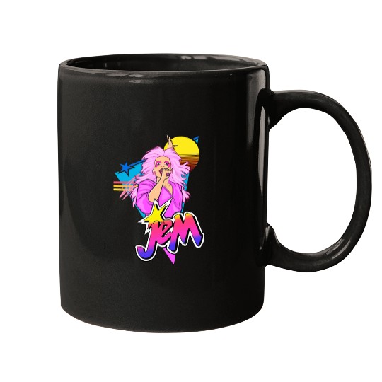 Jem 80s style Art - Jem And The Holograms - Mugs