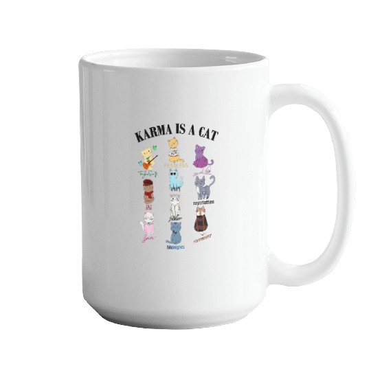 Discover Karma Is A Cat Eras Mugs, Karma Is A Cat Mugs, Eras Cat Mugs, taylor version