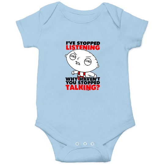 Vintage Y2K Family Guy Stewie I've Stopped Listening Black Onesies
