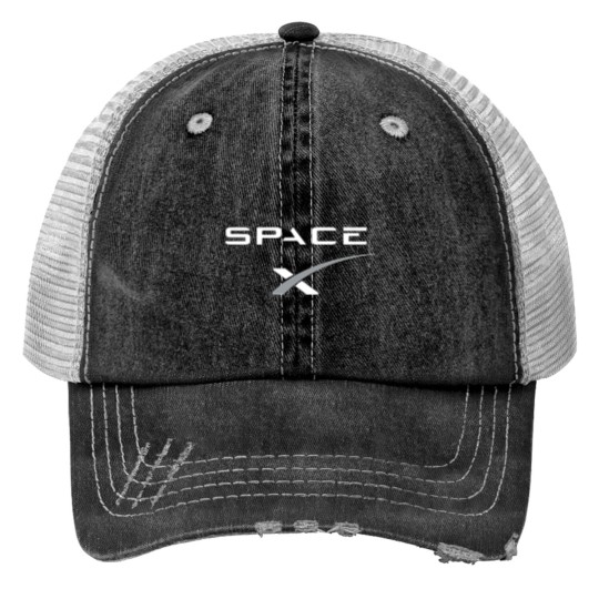 Space X  Ilon Mask Print Trucker Hats