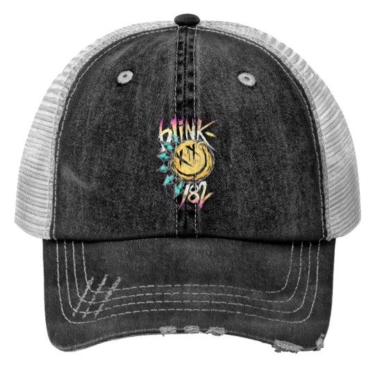 B182 Print Trucker Hats, Band Print Trucker Hats, Vintage Band Print Trucker Hats,