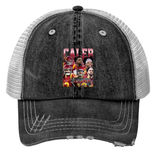Limited Caleb Williams USC Vintage Print Trucker Hats