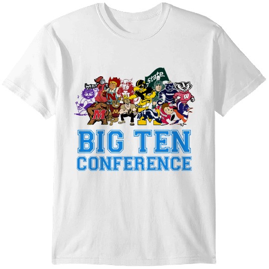 Discover Grey White Big Ten Conference Vintage T Shirts - Big 10 Conference Vintage T Shirts