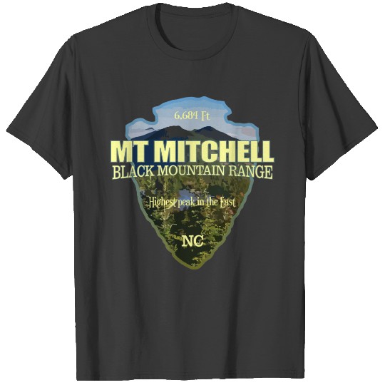 Discover Mt Mitchell (arrowhead) T Shirts