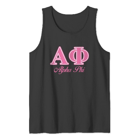 Alpha Phi Pink Letters Tank Top
