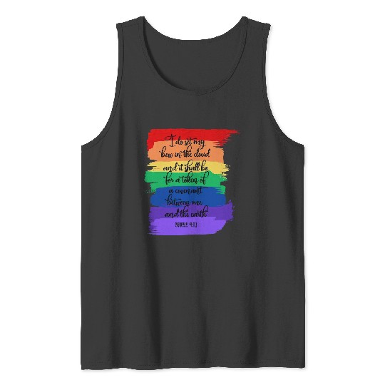 Christian rainbow Tank Tops, Old testament Tank Tops, Take back the rainbow,