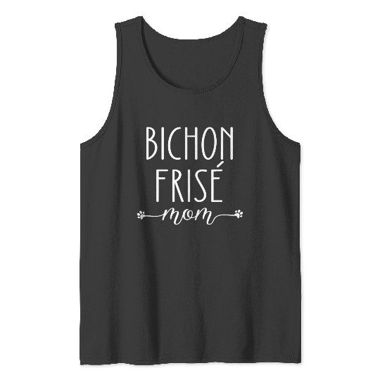 Discover Dog Bichon Frise Paw Print Bichon Frise Mom Tank Tops