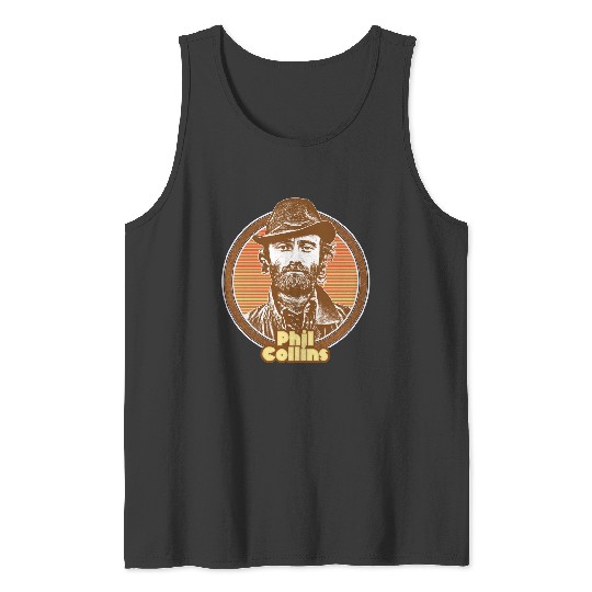 Phil Collins /// Retro 80s Fan Design - Phil Collins - Tank Tops