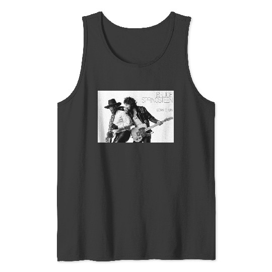 Springsteens Born To Run Black And White Poster Tank Tops