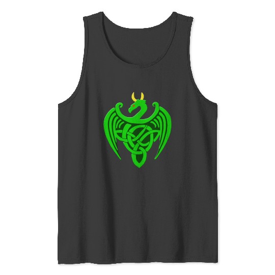 Green Celtic Dragon Tank Top