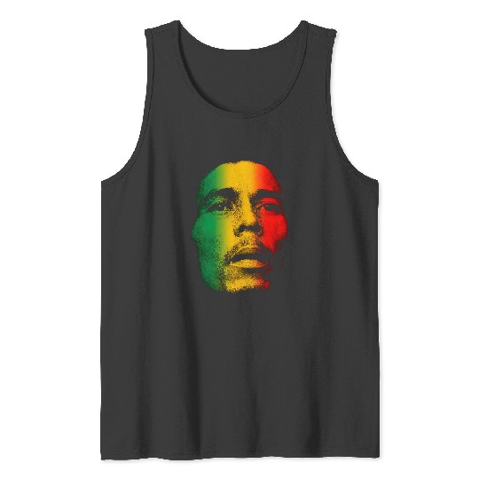 Bob Marley and the Wailers Face Reggae Rock  Tank Tops Tank Tops Mens Unisex