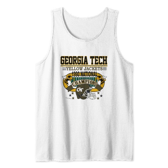 Discover Vintage 90s 1990 Georgia Tech University Graphic Tank Tops Tank Tops
