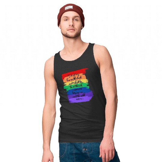 Christian rainbow Tank Tops, Old testament Tank Tops, Take back the rainbow,