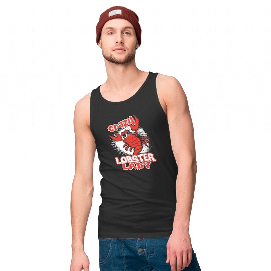 Crazy Lobster Lady Shirt Tank Top