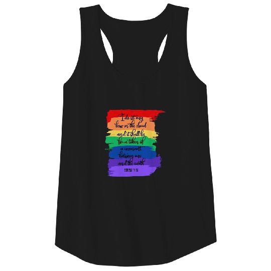 Christian rainbow Tank Tops, Old testament Tank Tops, Take back the rainbow,